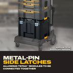 TSTAK Tool Box, Extra Lar, Removable Tray for Easy Access to Tools, Water and Debris Resistant (DWST17806)