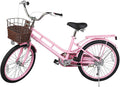 Coewske Kids Bike 20 inch Boys Girls Bicycle with Hand Brake and Kickstand Pink