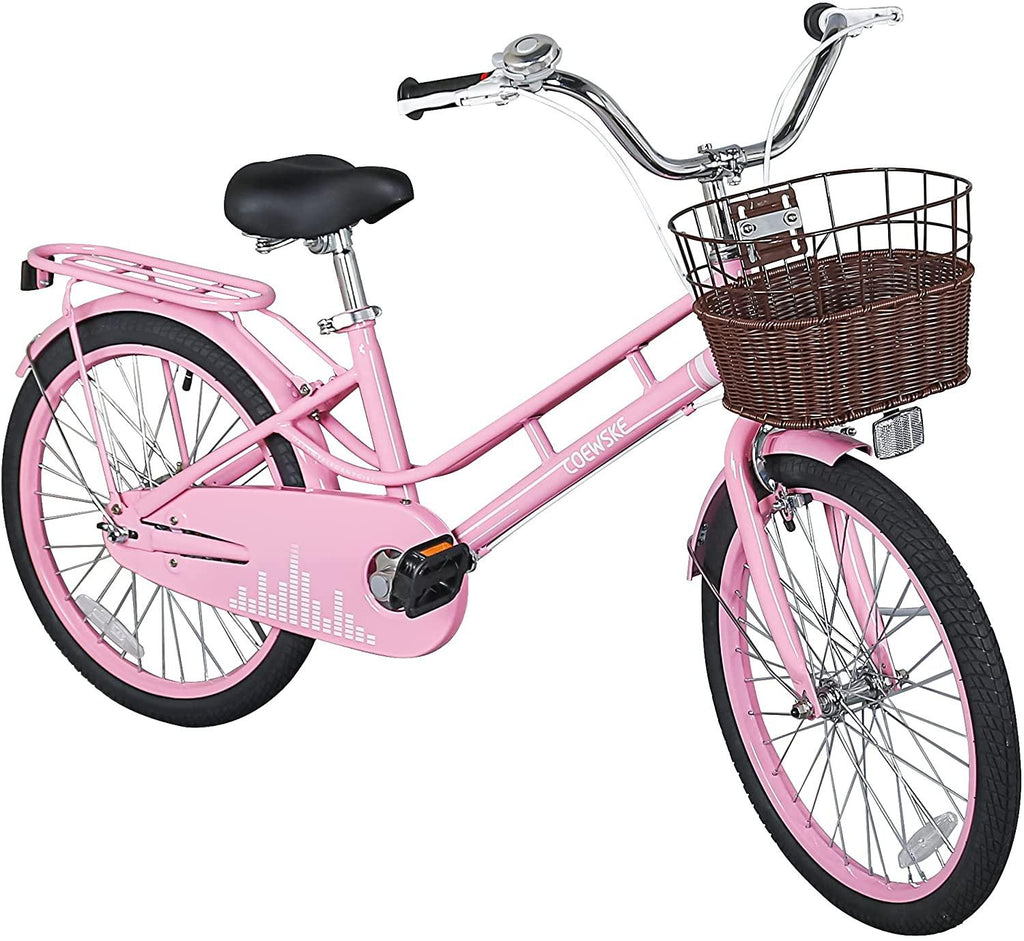 Coewske Kids Bike 20 inch Boys Girls Bicycle with Hand Brake and Kickstand Pink
