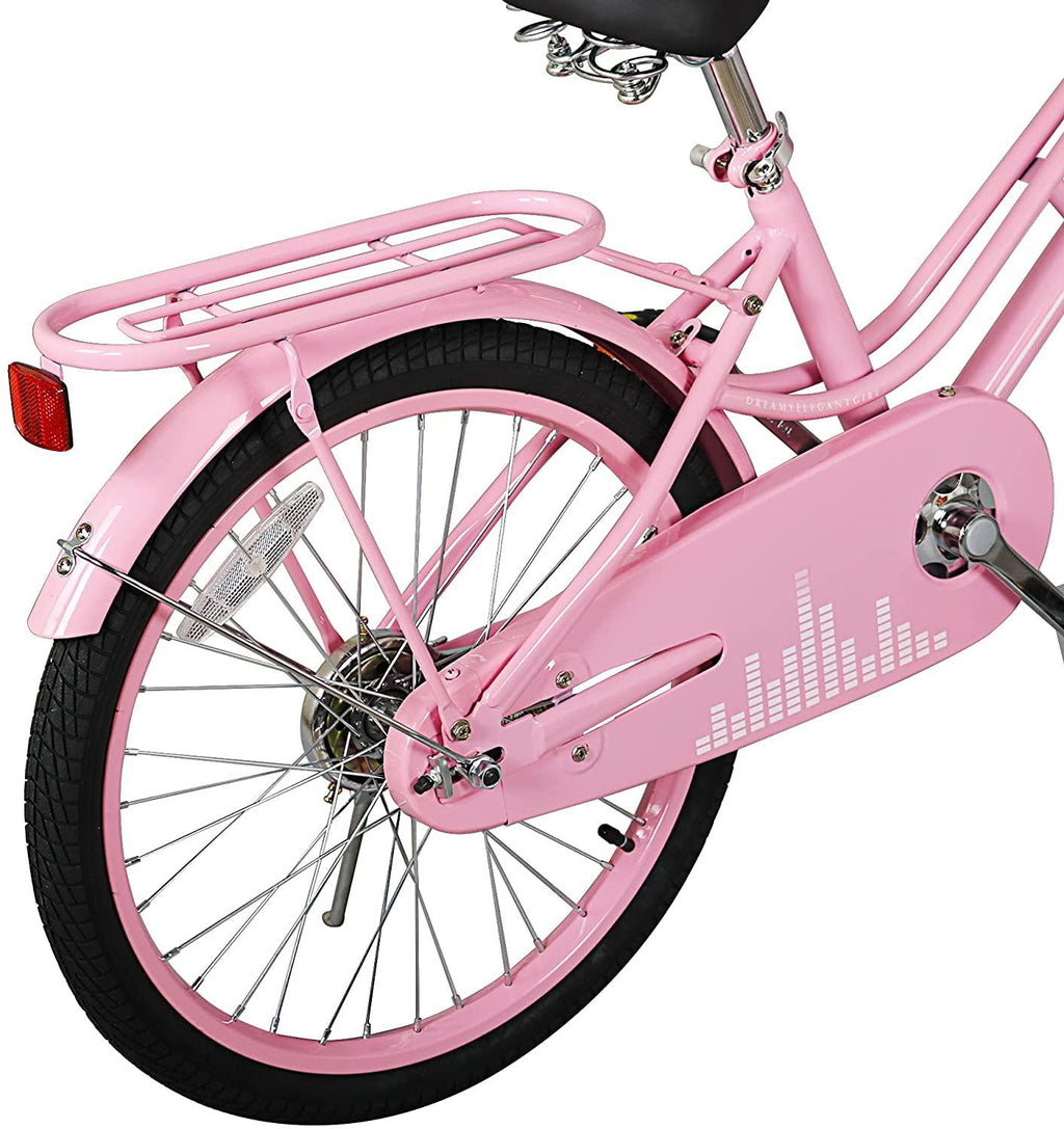 Coewske Kids Bike 20 inch Boys Girls Bicycle with Hand Brake and Kickstand Pink
