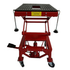 300LBS Motorcycle Dirt Bike Scissor Jack Lifts Crank Hydraulic Operated Stand