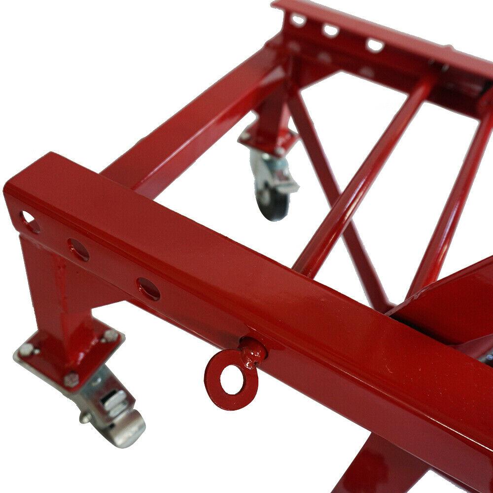 300LBS Motorcycle Dirt Bike Scissor Jack Lifts Crank Hydraulic Operated Stand