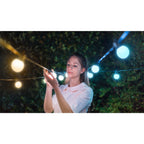 Twinkly Festoon Smart 40 AWW LED Bulb Lights, 66 Foot Black String, Gen II