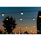 Twinkly Festoon Smart 40 AWW LED Bulb Lights, 66 Foot Black String, Gen II