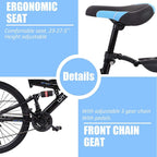 Astrong MTB 26in Mountain Bike 21 Speed and Height 23''-27.5 '' Adjustable MTB Road Bicycle with Double Disc Brakes for Mens and Womens Cycling in Mountain Wasteland Roads Cities (Black)