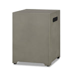 Bowery Hill Modern Steel Propane Tank Cover in Mist Gray