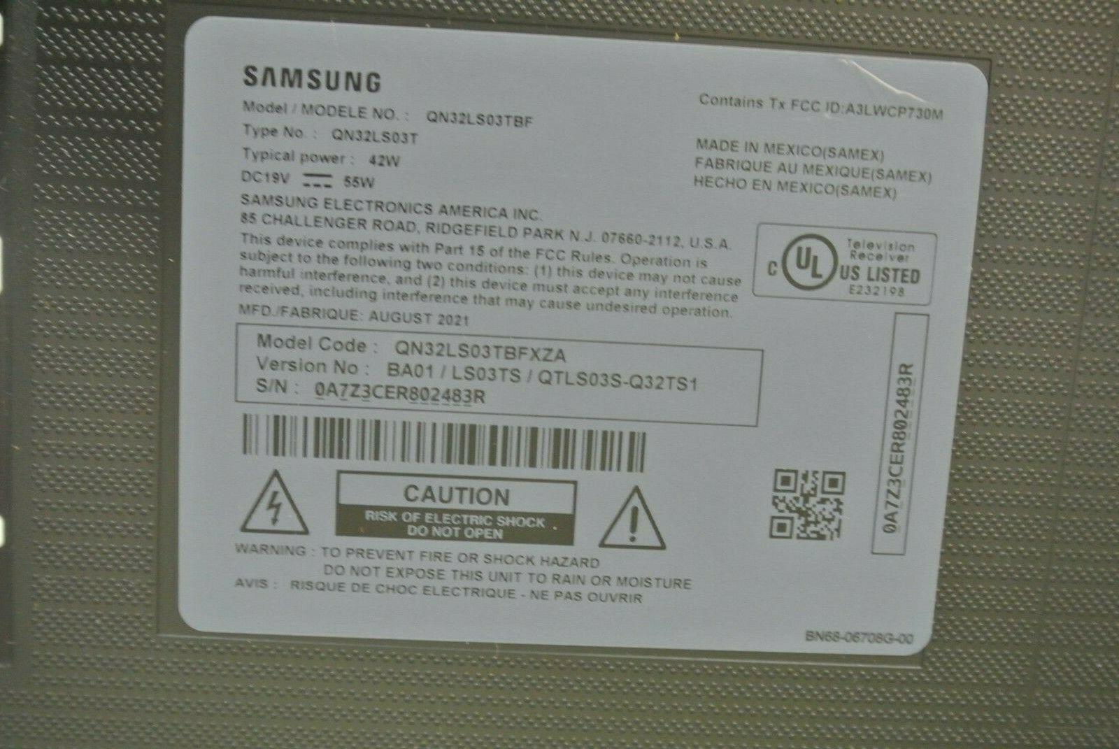 samsung the frame ls03t 32" full hd hdr smart qled tv qn32ls03tbf - black --(s2)