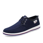 Men Handmade Lace-up Canvas Shoes
