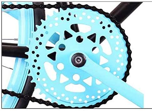 without logo AFTWLKJ Road Bike Fixed Gear Mini Inverted Brake Bicycle Net Red Bicycle Student Adult Men and Women 20 inch 30 Knife Double Disc Brake (Color : Blue White, Size : Reverse Brake)
