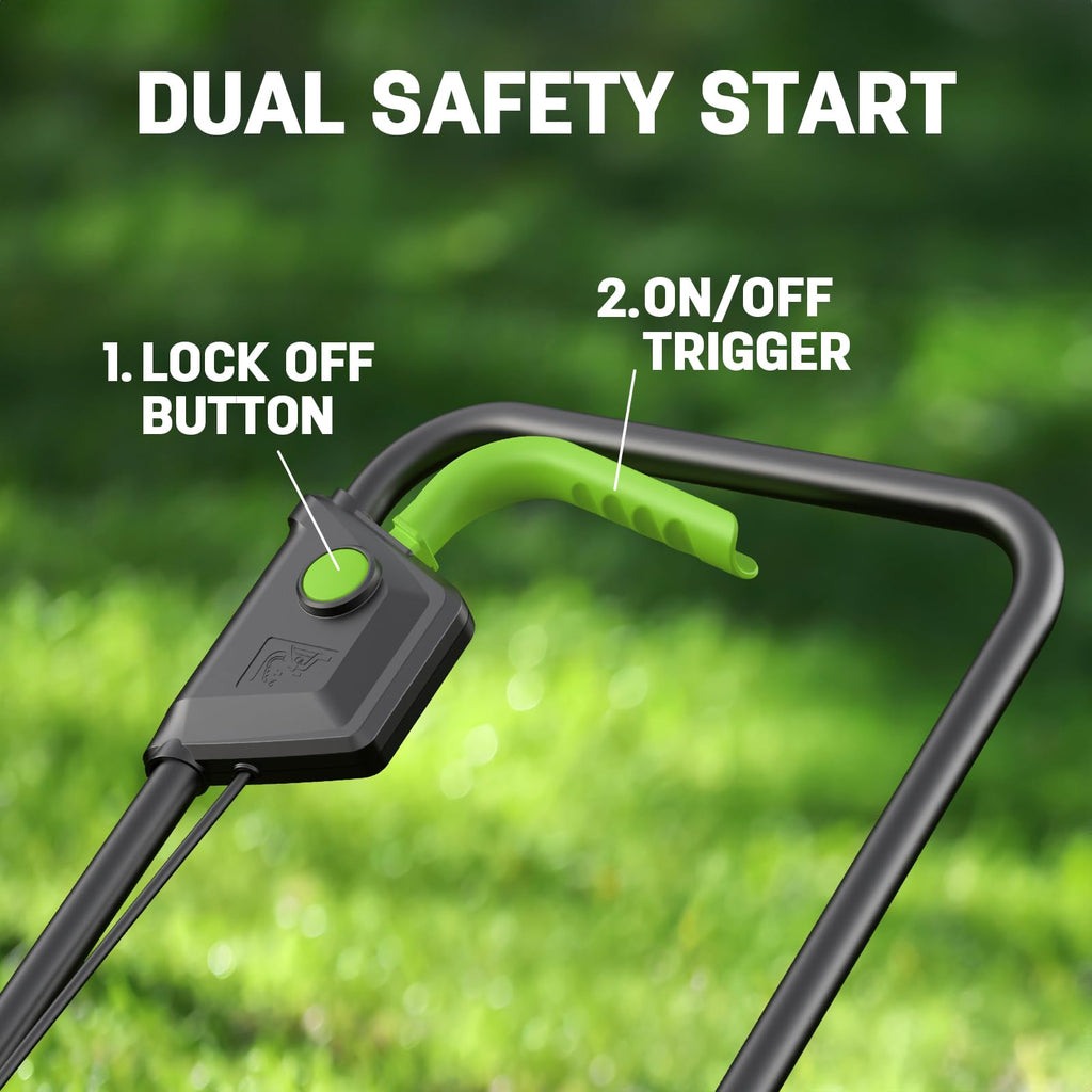 21V 13-Inch Brushless Cordless Lawn Mower, Electric Lawn Mower with 4.0Ah Battery &amp; Charger, 5-Level Height Adjustment, Mulching/Bagging, for Small Yard