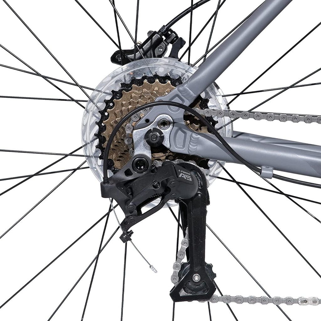 Hiland 27.5 Inch Mountain Bike 27-Speed for Man with 18/19.5 Inch Aluminum Frame Lock-Out Suspension Fork Hydraulic Disc-Brake