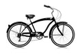 26" ROVER 7 Speed  TX-35 Beach Cruiser Matte Black Rims 36H  Steel Spokes One Piece Crank V-Brake Front and Back Fenders Bicycle