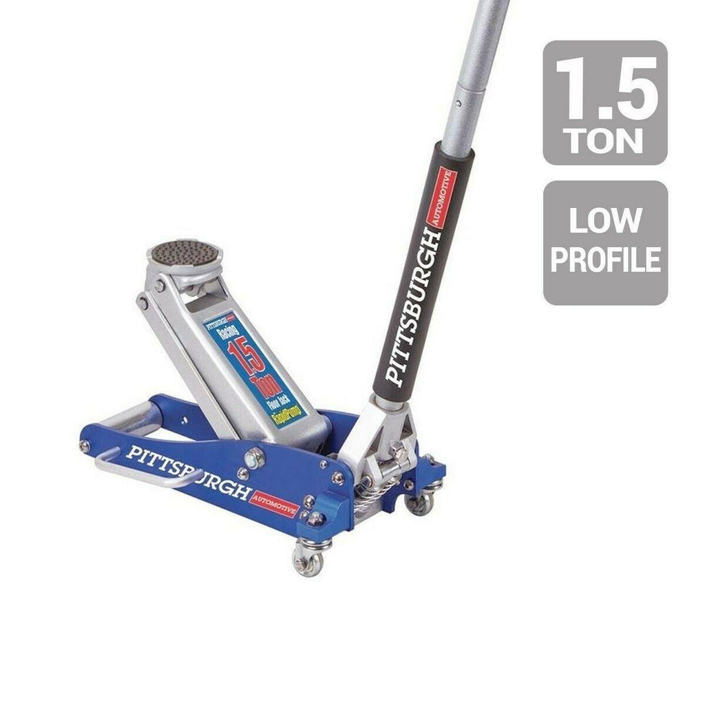 3000lbs Low Profile Aluminum Floor Jack 1.5 Ton Lift Capacity Rapid Pump Car NEW