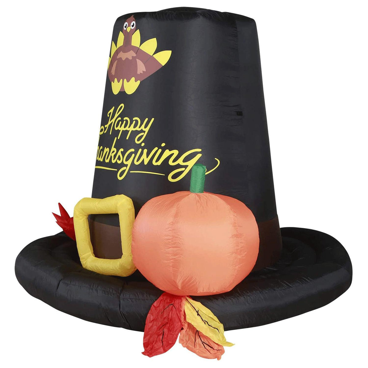 Holidayana 6 Foot Tall Air Inflatable Thanksgiving Pilgrim Hat Decoration