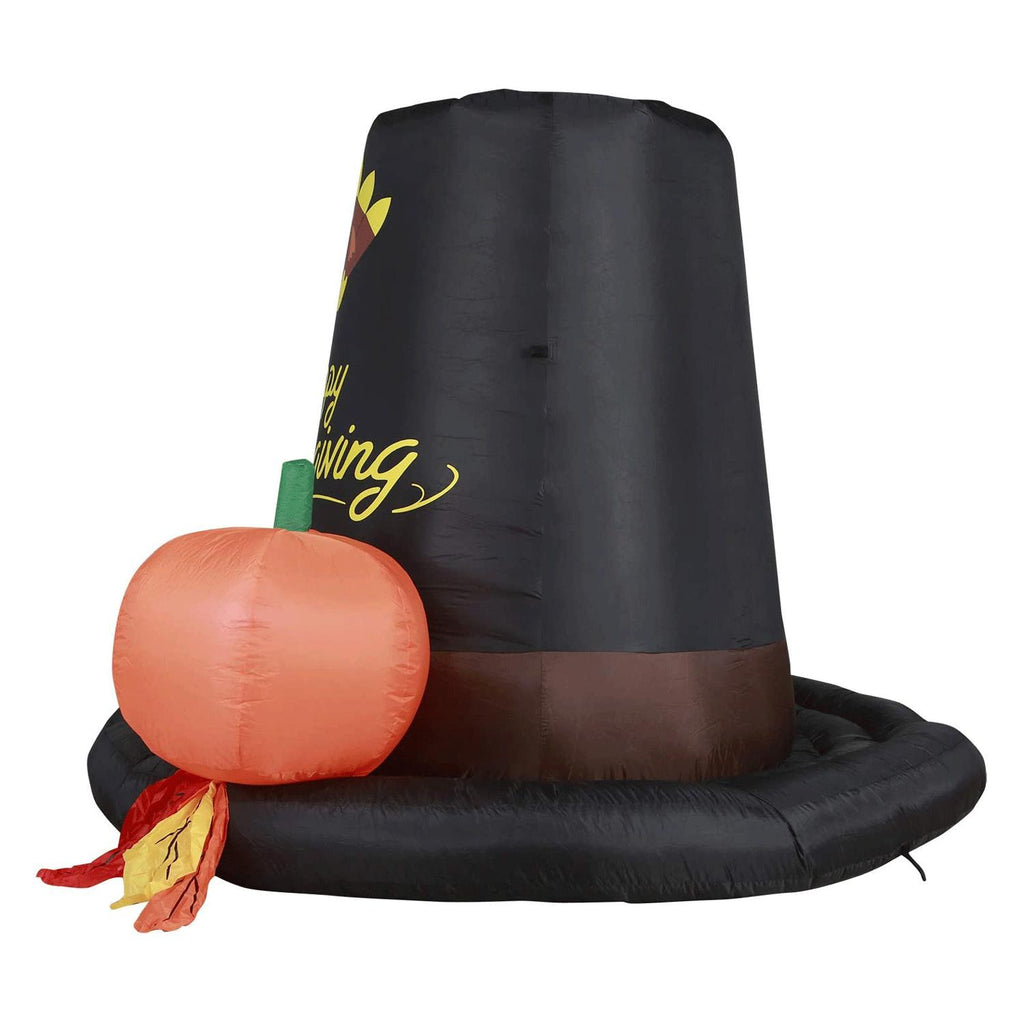 Holidayana 6 Foot Tall Air Inflatable Thanksgiving Pilgrim Hat Decoration