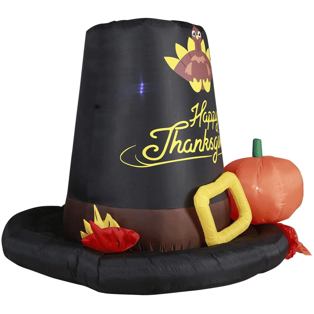 Holidayana 6 Foot Tall Air Inflatable Thanksgiving Pilgrim Hat Decoration