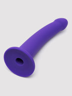 Lovehoney Curved Silicone Suction Cup Dildo 7 Inch, Purple | Purple