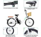 BRIGHT GG  22 inch City Electric Bike for Adults Women Ebike with 36V10A Lithium Battery and 250W Motor,White Electric Bicycle with Charger