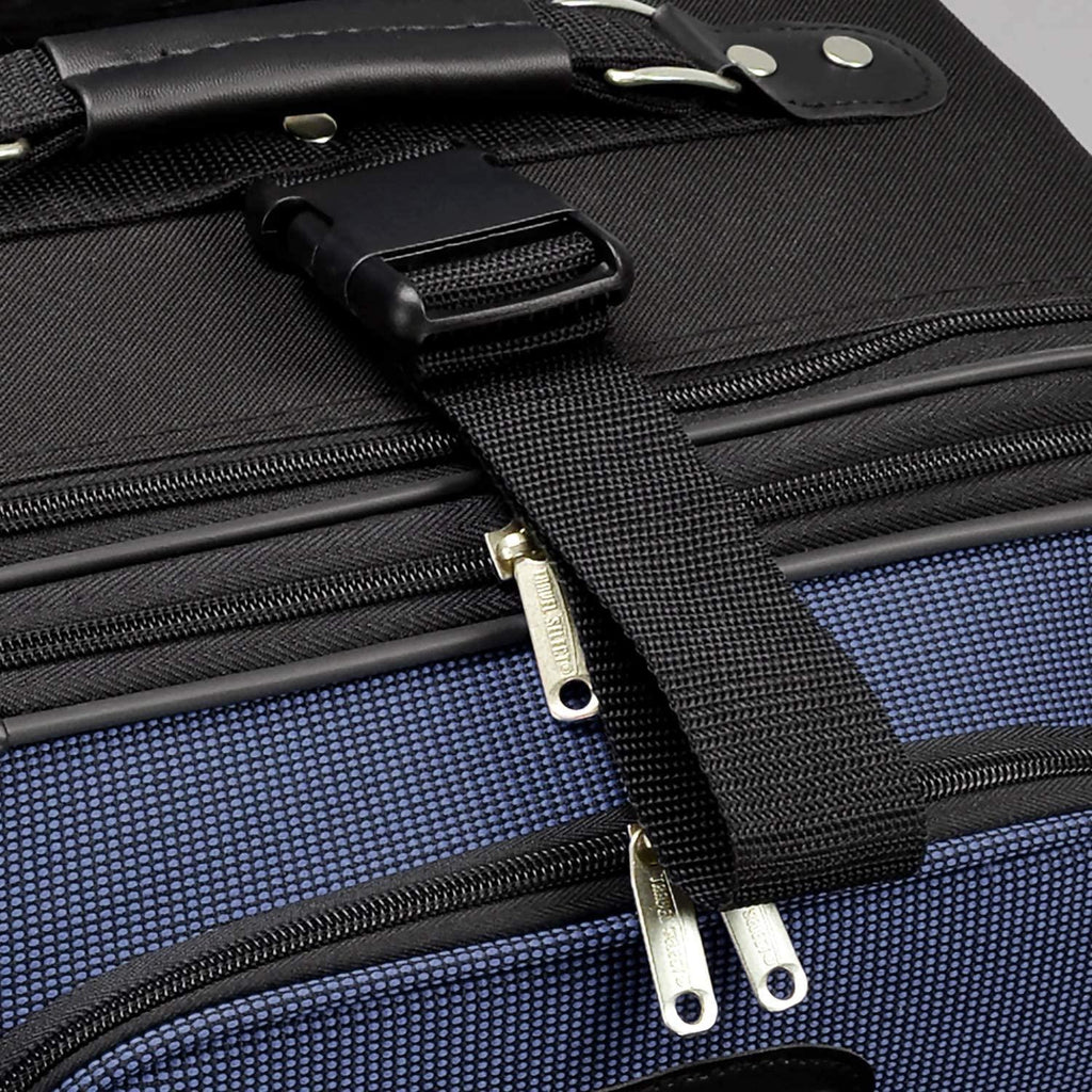 Amsterdam Expandable Rolling Upright Luggage, Navy, Checked-Large 29-Inch