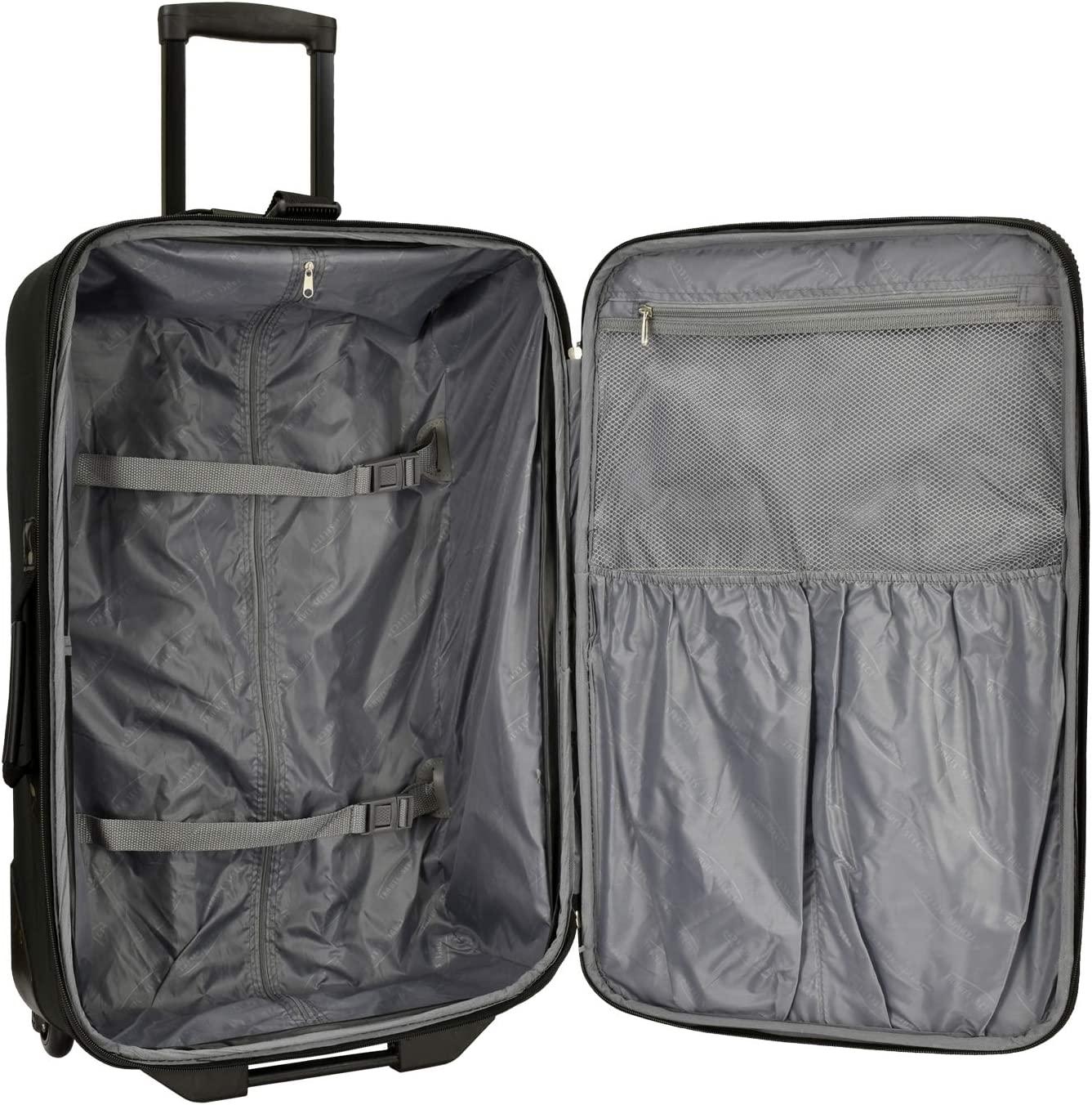 Amsterdam Expandable Rolling Upright Luggage, Navy, Checked-Large 29-Inch