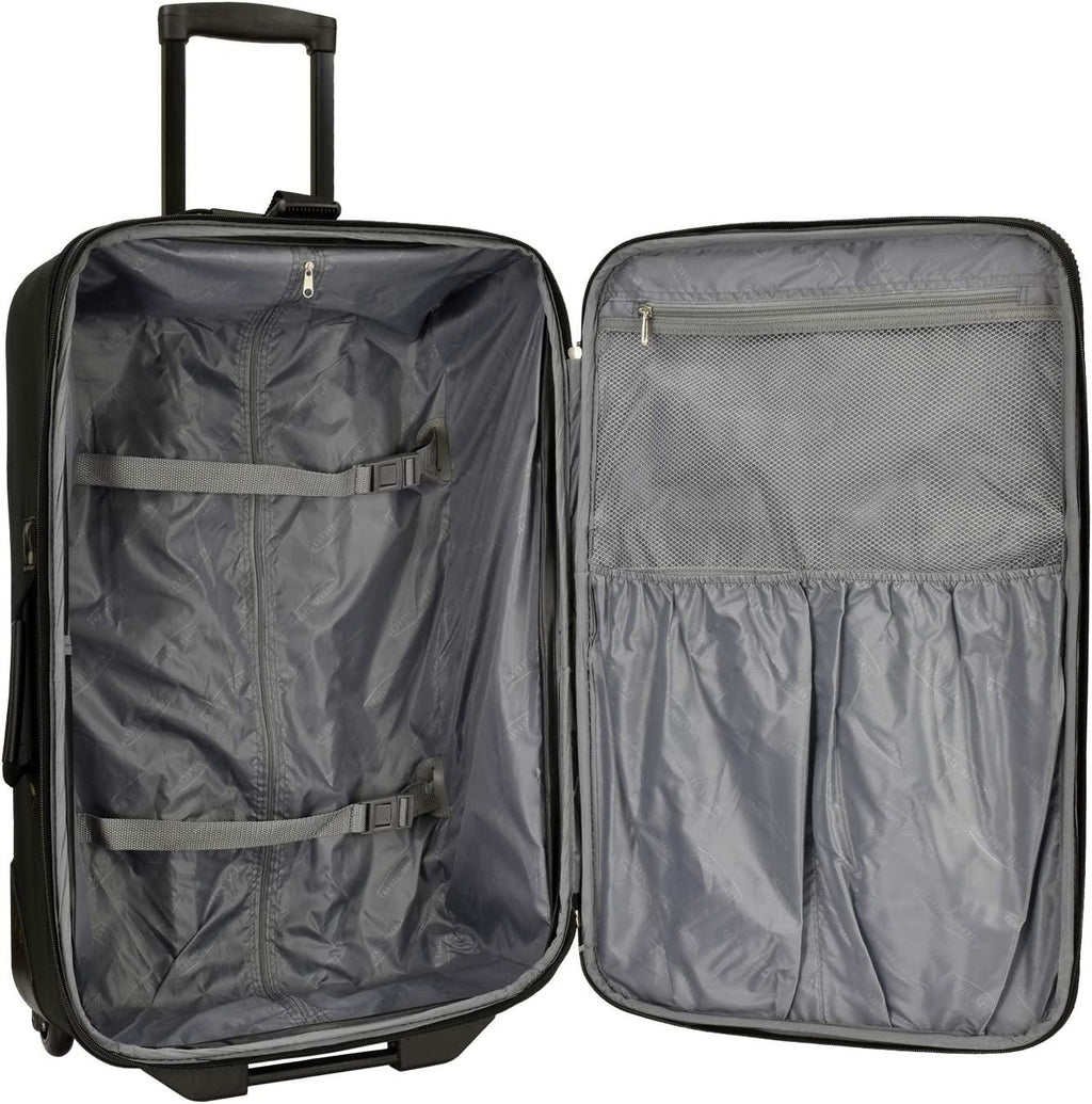 Amsterdam Expandable Rolling Upright Luggage, Burgundy, 8-Piece Set