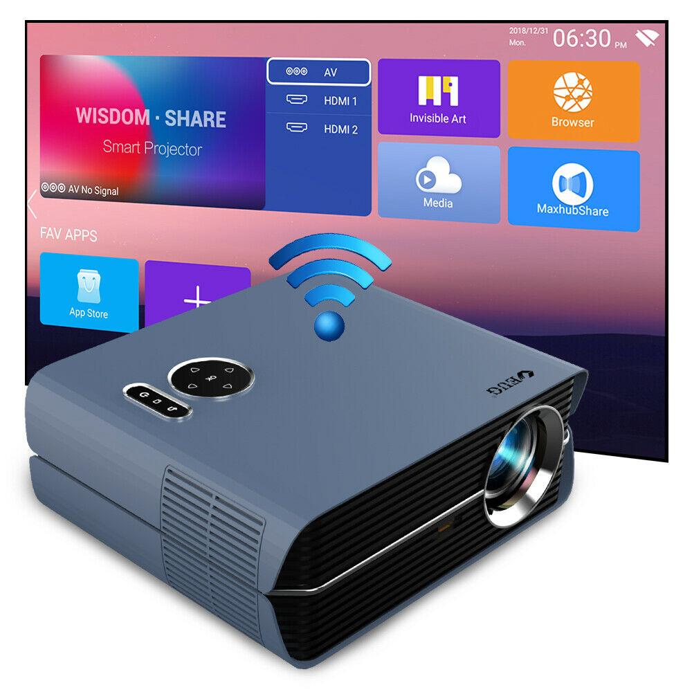 android 9.0 wifi projector led cinema tv native 1080p blue-tooth airplay hdmi us