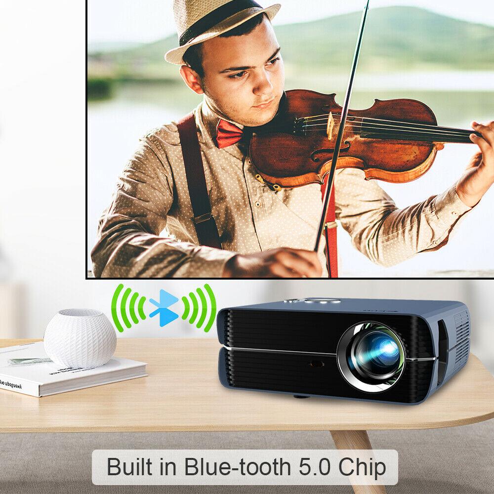 native 1080p android 9.0 projector wifi led cinema tv blue-tooth airplay wired
