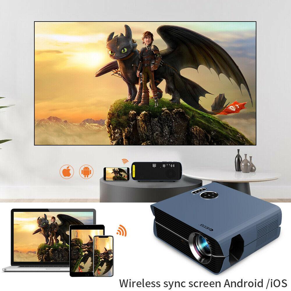 android 9.0 wifi projector led cinema tv native 1080p blue-tooth airplay hdmi us