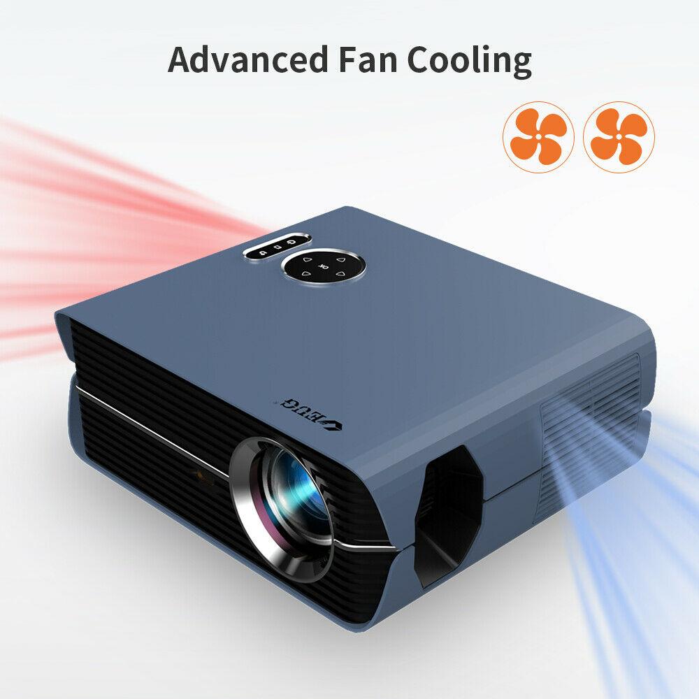 native 1080p android 9.0 projector wifi led cinema tv blue-tooth airplay wired