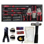 439PCS Tool Set, Mechanic Tool Set for Home, Tool Box Set 4-Tier Socket Wrench Ratchet Plier Nails, Home Tool Set Mechanics Kit with 3 Drawers Organizer for Adults Man Handyman, Red