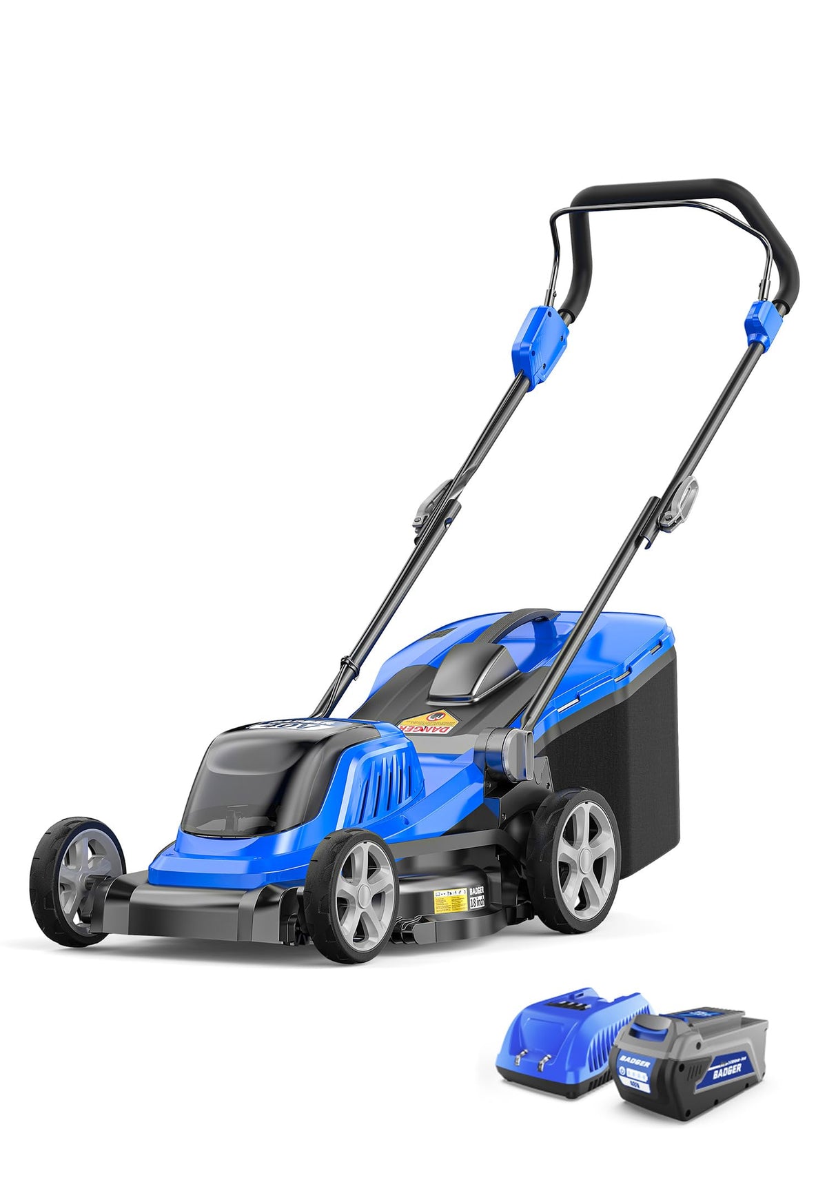 40V 18″ Cordless Lawn Mower Brushless , 5,445 sq ft/0.125 ac, 1×4.0Ah Battery &amp; Fast Charger, 5-Position Height ,for Small-to-Medium Lawns