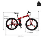Campingsurvivals Disc Brake Mountain Bike 21 Speed, for Men Women, Red