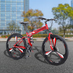 Campingsurvivals Disc Brake Mountain Bike 21 Speed, for Men Women, Red