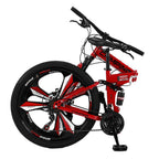 Campingsurvivals Disc Brake Mountain Bike 21 Speed, for Men Women, Red