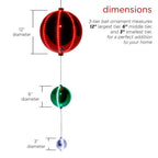 3-Tier Indoor/Outdoor Hanging Christmas Ornaments With Chasing LED Lights