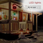 3-Tier Indoor/Outdoor Hanging Christmas Ornaments With Chasing LED Lights