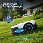 Lawn Mower, Visual+RTK Navigation, Works Under Trees, No Wire, Covers Up to 1/4 Acre, Robotic Mower with Auto Mapping &amp; 6000mAh high-Capacity Battery