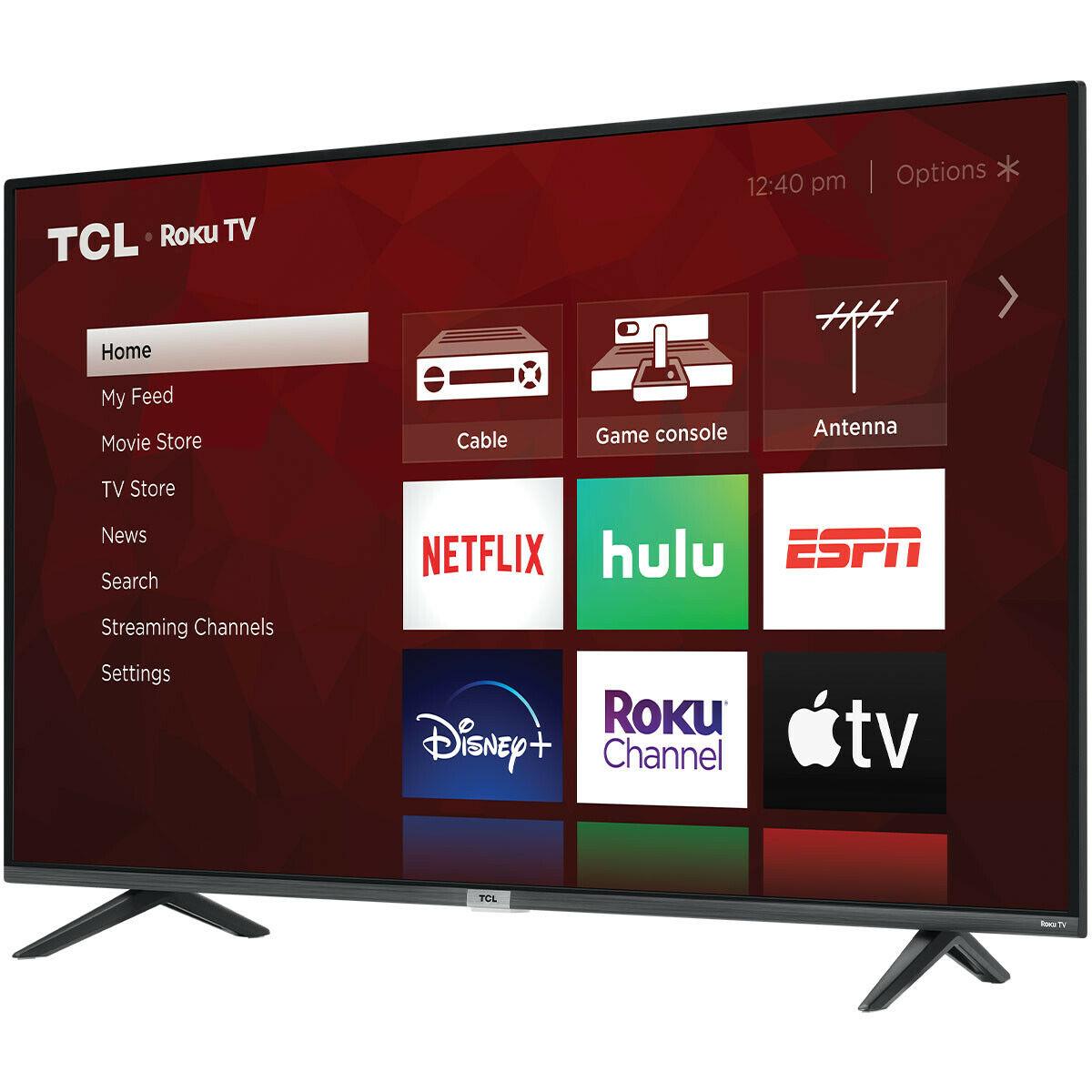 tcl 65" 4k ultra hd hdr roku smart led tv *65s435
