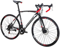 SDXC550 700C Adult Road Bike Steel Frame 54cm Muti Spoke Wheel Dual Disc Brake 21 Speed Gear System Men Road Bicycle