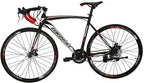 SDXC550 700C Adult Road Bike Steel Frame 54cm Muti Spoke Wheel Dual Disc Brake 21 Speed Gear System Men Road Bicycle