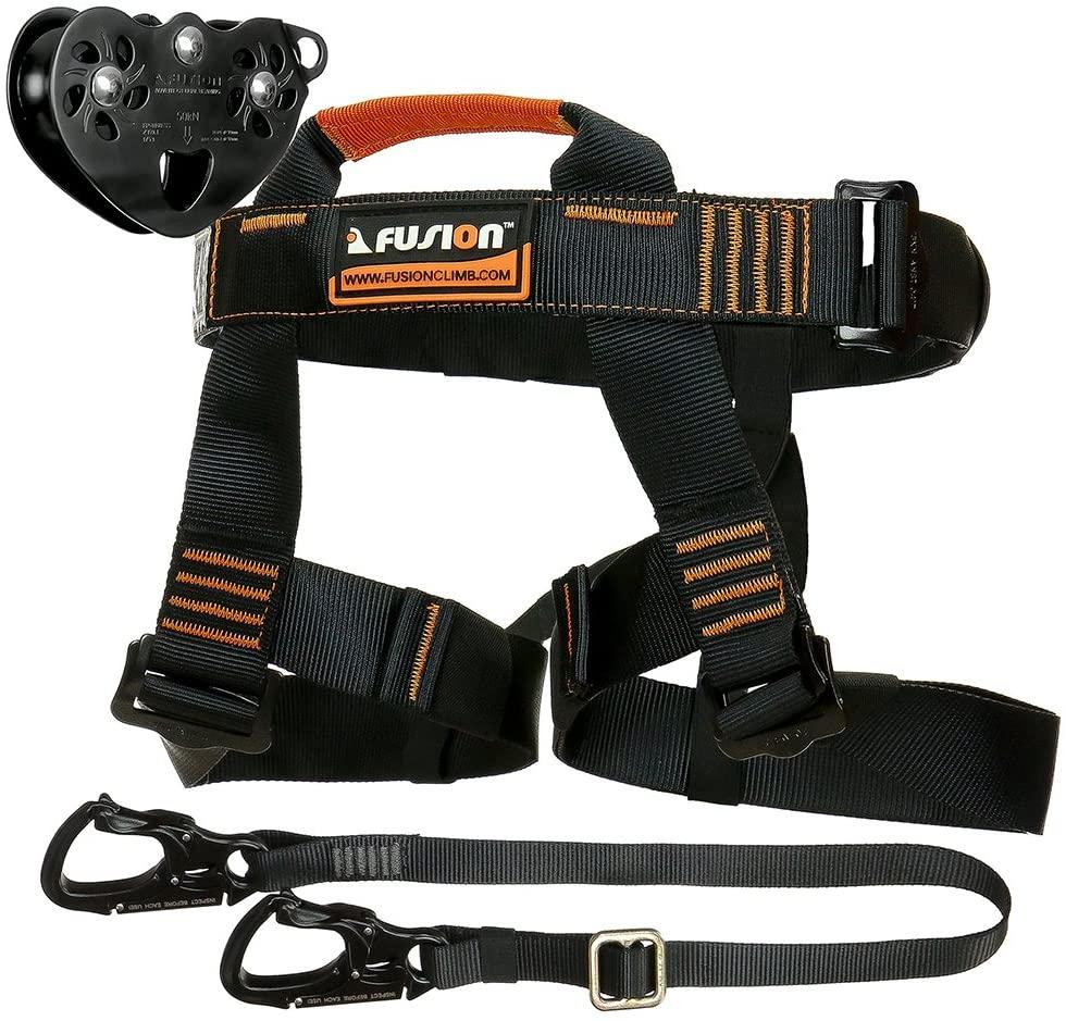 Fusion Climb Tactical Edition Adults Commercial Zip Line Kit Harness/Lanyard/Trolley Bundle FTK-A-HLT-06