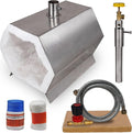 LUNX Portable Propane Blacksmith Forge Single Burner, Blacksmithing Forge Kit for Knife Making Professionals Artists Hobbyists Farrier Forging Blacksmith Tools Equipment - Hexagonal Shape Forge