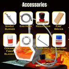 YAAN Portable Propane Blacksmith Forge Single Burner, Blacksmithing Forge Kit for Knife Making Professionals Artists Hobbyists Farrier Forging Blacksmith Tools Equipment - Hexagonal Shape Forge