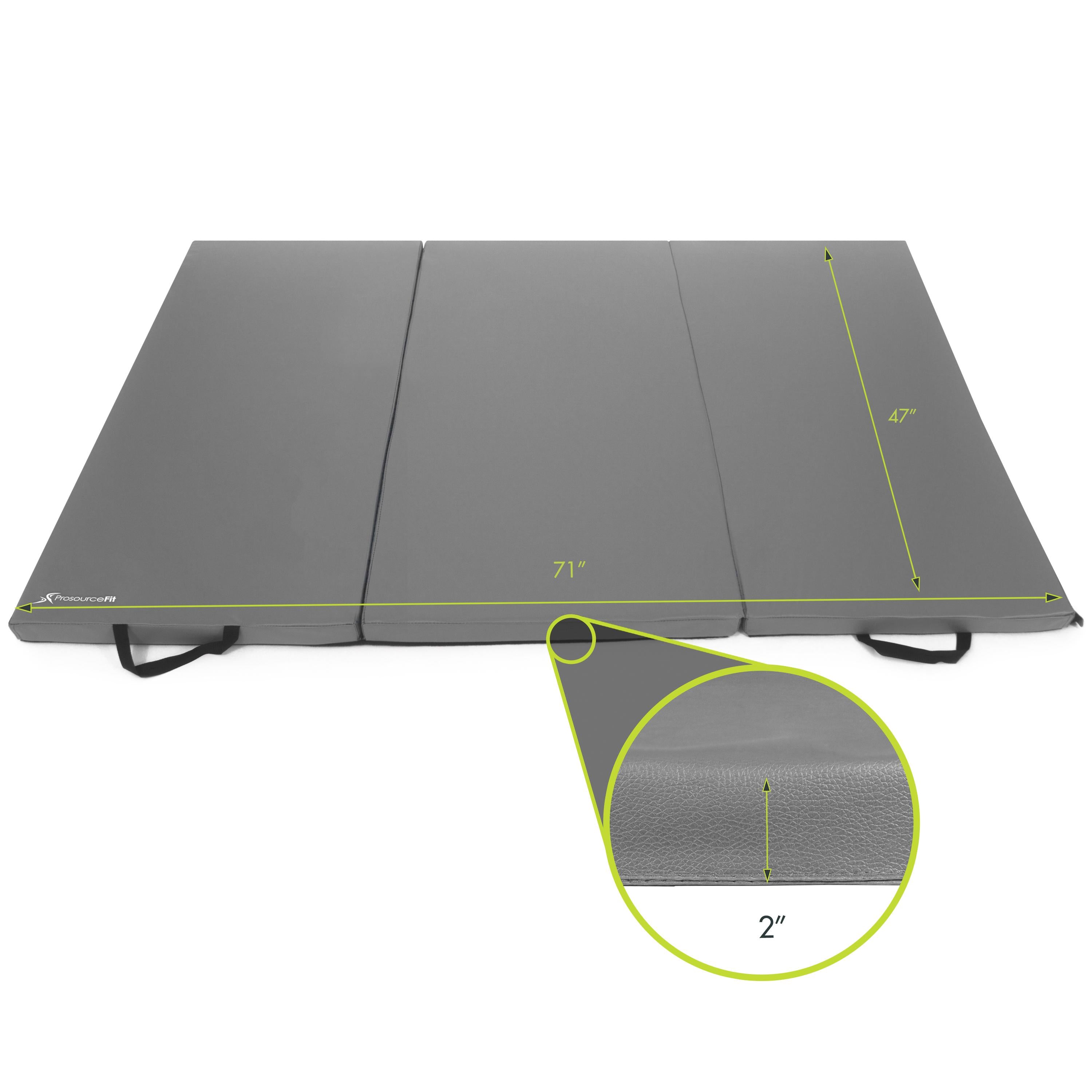 ProsourceFit Tri-Fold Folding Gymnastics Mat 6?x4? for Fitness