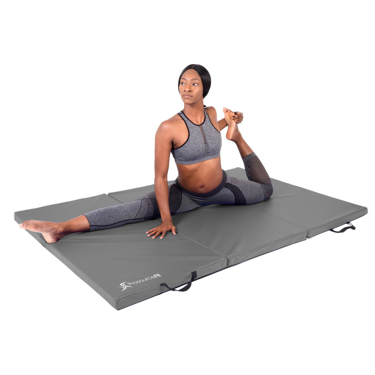 ProsourceFit Tri-Fold Folding Gymnastics Mat 6?x4? for Fitness