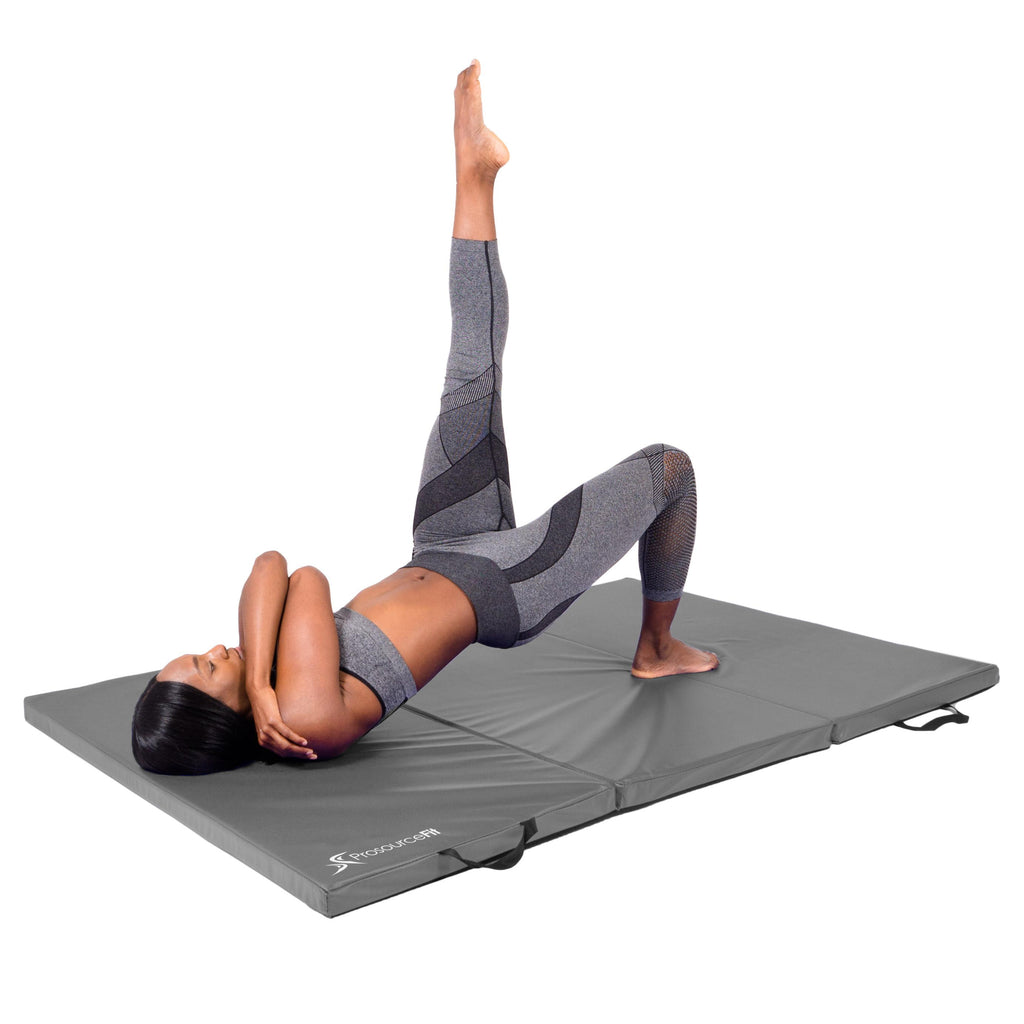 ProsourceFit Tri-Fold Folding Gymnastics Mat 6?x4? for Fitness