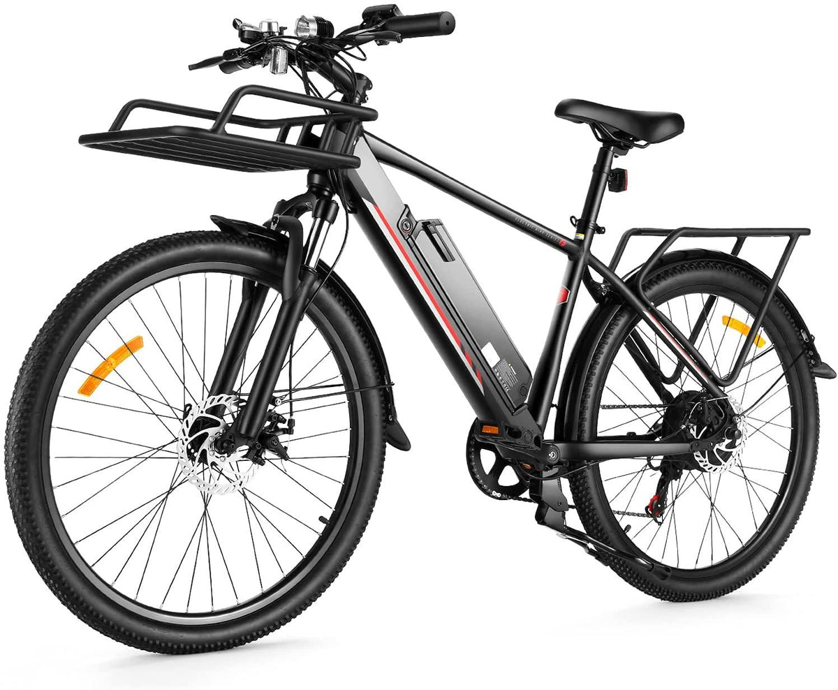 Speedrid 350W Electric Bike Electric Mountain Bike Electric Bicycle, 27.5"/26'' Electric Commuting Bike with 36V 10.4Ah Lithium Battery, Premium Front Suspension and 7 Speed Gears