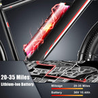 Speedrid 350W Electric Bike Electric Mountain Bike Electric Bicycle, 27.5"/26'' Electric Commuting Bike with 36V 10.4Ah Lithium Battery, Premium Front Suspension and 7 Speed Gears