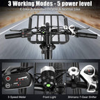 Speedrid 350W Electric Bike Electric Mountain Bike Electric Bicycle, 27.5"/26'' Electric Commuting Bike with 36V 10.4Ah Lithium Battery, Premium Front Suspension and 7 Speed Gears
