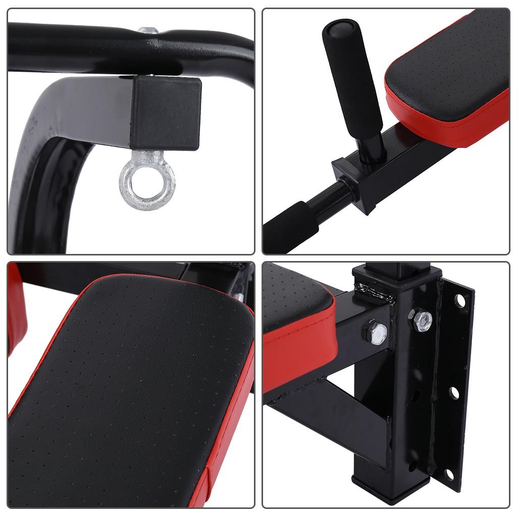BLUKIDS Multifunctional Wall Mounted Pull Up Bar/Chin Up bar,Dip Station for Indoor Home Gym Workout,Power Tower Set Training Equipment Fitness Dip Stand Supports to 265 Lbs